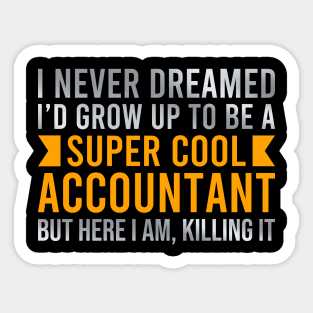 I Never Dreamed Super Cool Accountant Graduation Sticker